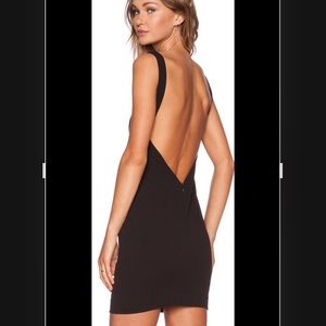 SOLACE Black Empire Mini Dress